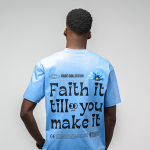 Sky blue designed t-shirt