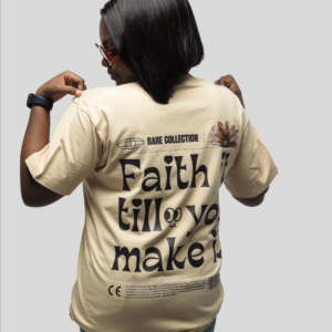 beige t-shirt - Faith it till you make it